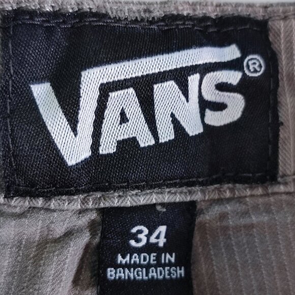 Vans cargo short men's size 34 light brown cotton side pockets - Picture 6 of 16